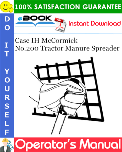 Case IH McCormick No.200 Tractor Manure Spreader Operator's Manual
