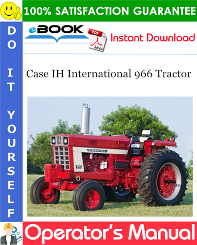 Case IH International 966 Tractor Operator's Manual