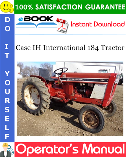 Case IH International 184 Tractor Operator's Manual