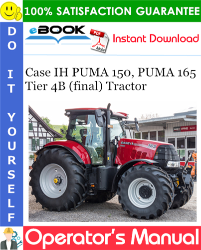 Case IH PUMA 150, PUMA 165 Tier 4B (final) Tractor Operator's Manual