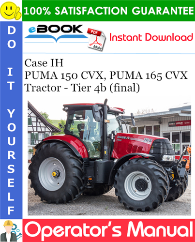 Case IH PUMA 150 CVX, PUMA 165 CVX Tractor - Tier 4b (final) Operator's Manual