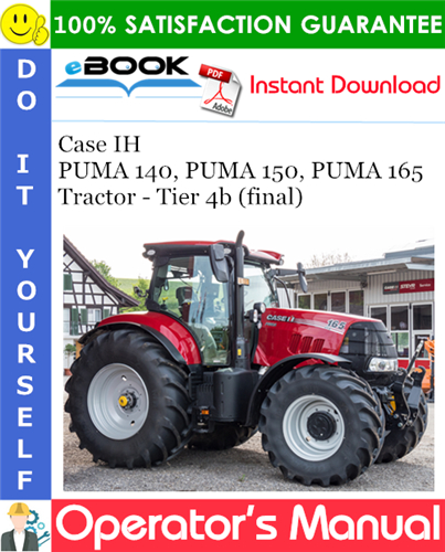 Case IH PUMA 140, PUMA 150, PUMA 165 Tractor - Tier 4b (final)