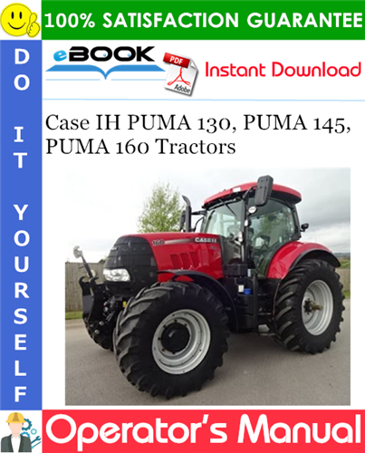 Case IH PUMA 130, PUMA 145, PUMA 160 Tractors Operator's Manual