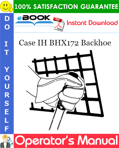 Case IH BHX172 Backhoe Operator's Manual
