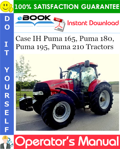Case IH Puma 165, Puma 180, Puma 195, Puma 210 Tractors Operator's Manual