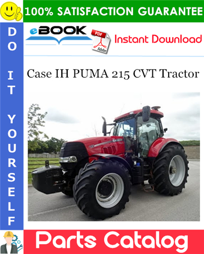 Case IH PUMA 215 CVT Tractor Parts Catalog Manual
