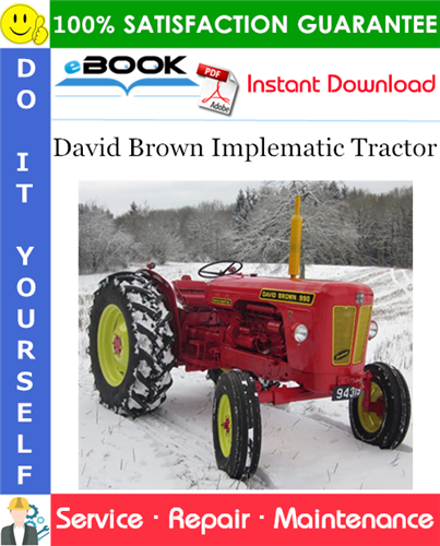 David Brown Implematic Tractor Service Repair Manual