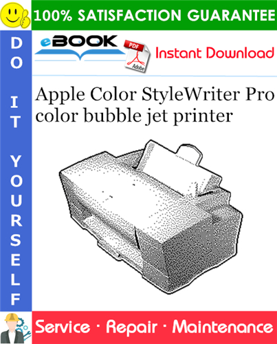 Apple Color StyleWriter Pro color bubble jet printer Service Repair Manual