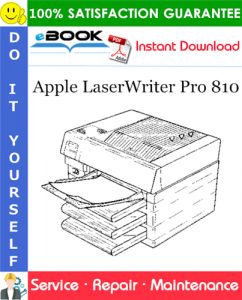 Apple LaserWriter Pro 810 Service Repair Manual