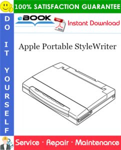 Apple Portable StyleWriter Service Repair Manual