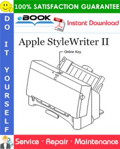 Apple StyleWriter II Service Repair Manual