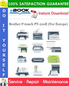 Brother P-touch PT-210E (For Europe) Service Repair Manual