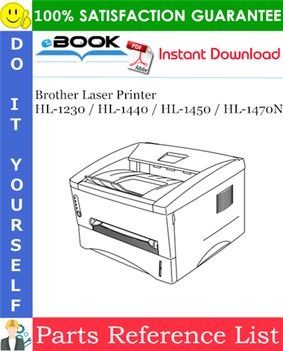 Brother Laser Printer HL-1230 / HL-1440 / HL-1450 / HL-1470N Parts Reference List