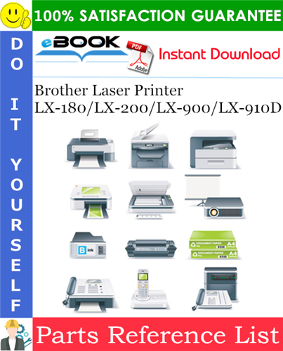 Brother Laser Printer LX-180/LX-200/LX-900/LX-910D Parts Reference List