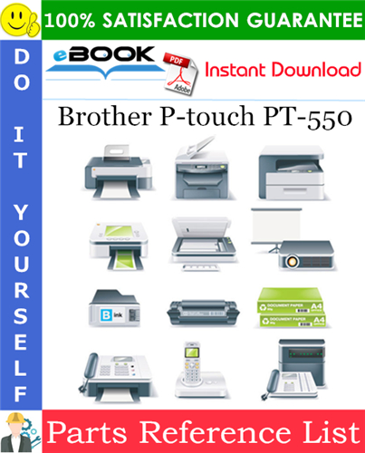 Brother P-touch PT-550 Parts Reference List