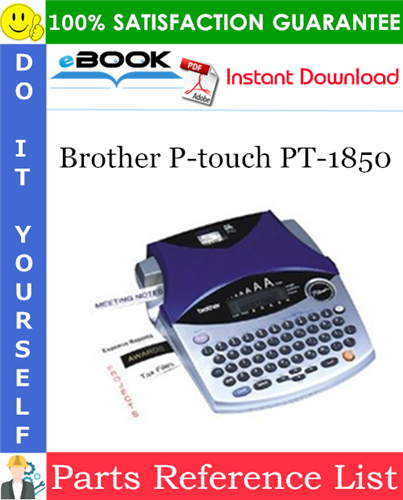 Brother P-touch PT-1850 Parts Reference List
