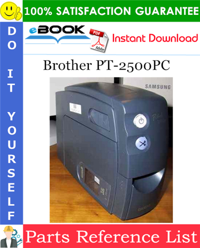 Brother PT-2500PC Parts Reference List