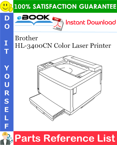Brother HL-3400CN Color Laser Printer Parts Reference List