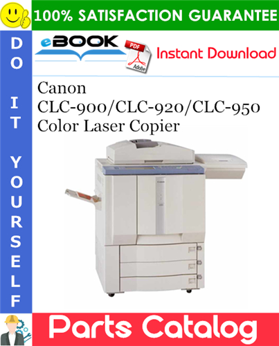 Canon CLC-900/CLC-920/CLC-950 Color Laser Copier Parts Catalog Manual