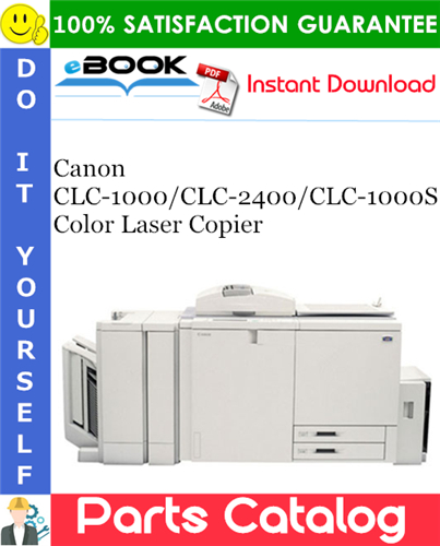 Canon CLC-1000/CLC-2400/CLC-1000S Color Laser Copier Parts Catalog Manual