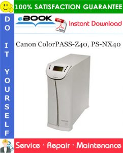 Canon ColorPASS-Z40, PS-NX40 Service Repair Manual