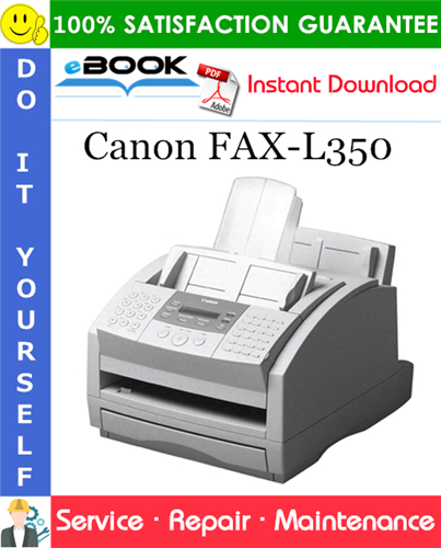 Canon FAX-L350 Service Repair Manual + Parts Catalog