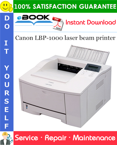 Canon LBP-1000 laser beam printer Service Repair Manual + Parts Catalog + Circuit Diagram