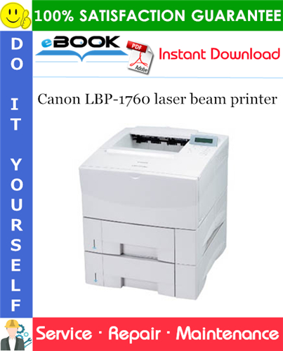Canon LBP-1760 laser beam printer Service Repair Manual + Parts Catalog + Circuit Diagram