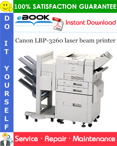 Canon LBP-3260 laser beam printer Service Repair Manual + Parts Catalog + Circuit Diagram