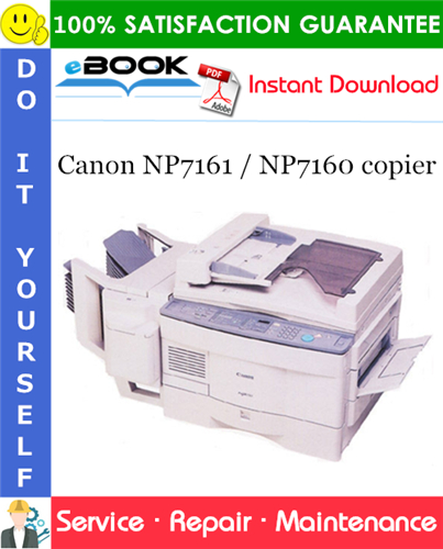 Canon NP7161 / NP7160 copier Service Repair Manual + Service Handbook + Parts Catalog