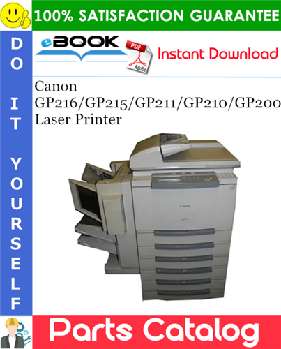 Canon GP216/GP215/GP211/GP210/GP200 Laser Printer Parts Catalog Manual