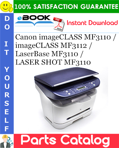 Canon imageCLASS MF3110 / imageCLASS MF3112 / LaserBase MF3110 / LASER SHOT MF3110 Parts Catalog Manual