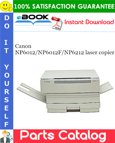 Canon NP6012/NP6012F/NP6212 laser copier Parts Catalog Manual