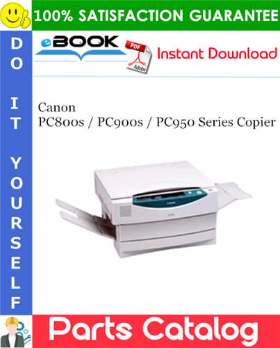 Canon PC800s / PC900s / PC950 Series Copier Parts Catalog Manual