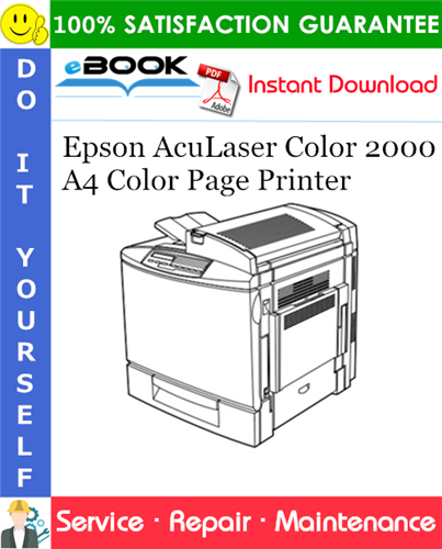 Epson AcuLaser Color 2000 A4 Color Page Printer Service Repair Manual