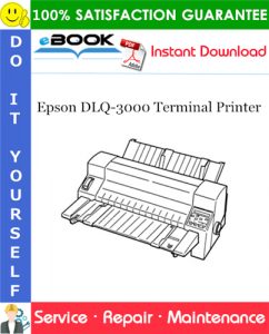 Epson DLQ-3000 Terminal Printer Service Repair Manual