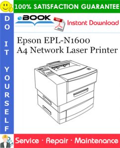 Epson EPL-N1600 A4 Network Laser Printer Service Repair Manual