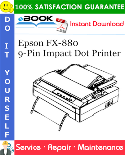 Epson FX-880 9-Pin Impact Dot Printer Service Repair Manual