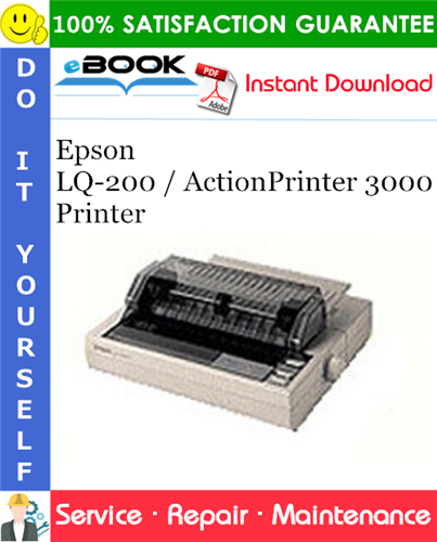 Epson LQ-200 / ActionPrinter 3000 Printer Service Repair Manual