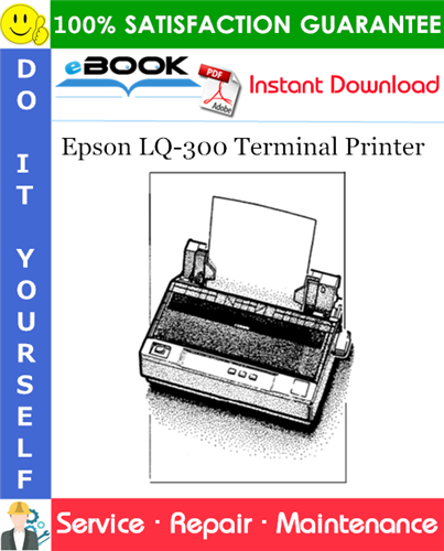 Epson LQ-300 Terminal Printer Service Repair Manual
