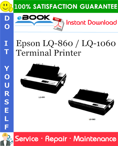 Epson LQ-860 / LQ-1060 Terminal Printer Service Repair Manual
