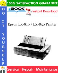 Epson LX-810 / LX-850 Printer Service Repair Manual
