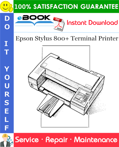 Epson Stylus 800+ Terminal Printer Service Repair Manual