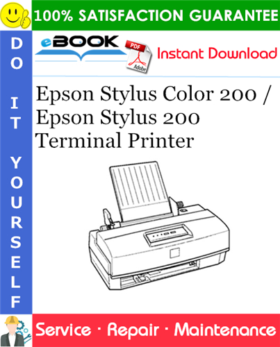 Epson Stylus Color 200 / Epson Stylus 200 Terminal Printer Service Repair Manual