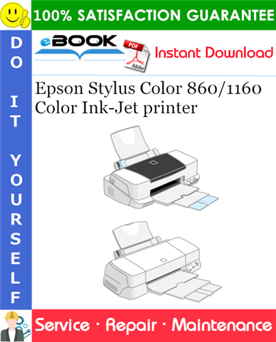 Epson Stylus Color 860/1160 Color Ink-Jet printer Service Repair Manual
