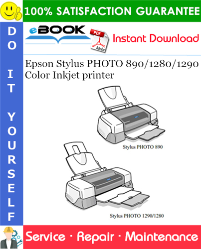 Epson Stylus PHOTO 890/1280/1290 Color Inkjet printer Service Repair Manual
