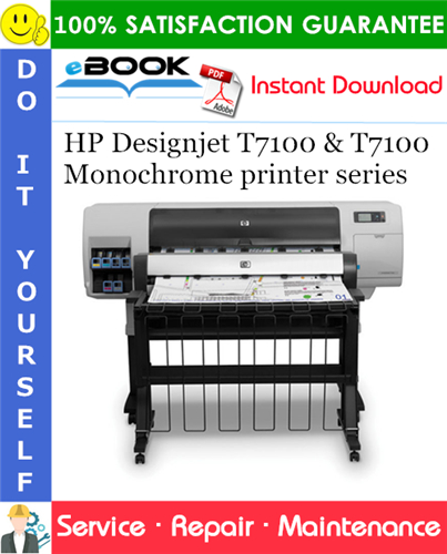HP Designjet T7100 & T7100 Monochrome printer series Service Repair Manual