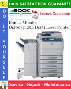Konica Minolta Di200/Di251/Di351 Laser Printer Service Repair Manual (Field Service)