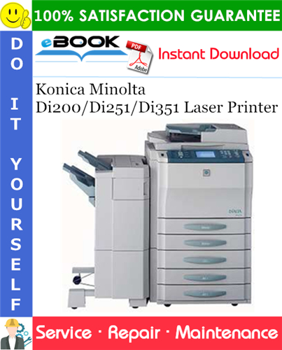 Konica Minolta Di200/Di251/Di351 Laser Printer Service Repair Manual (Field Service)