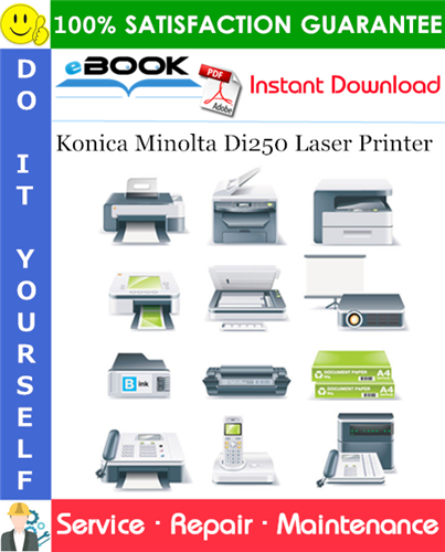 Konica Minolta Di250 Laser Printer Service Repair Manual + Parts Catalog